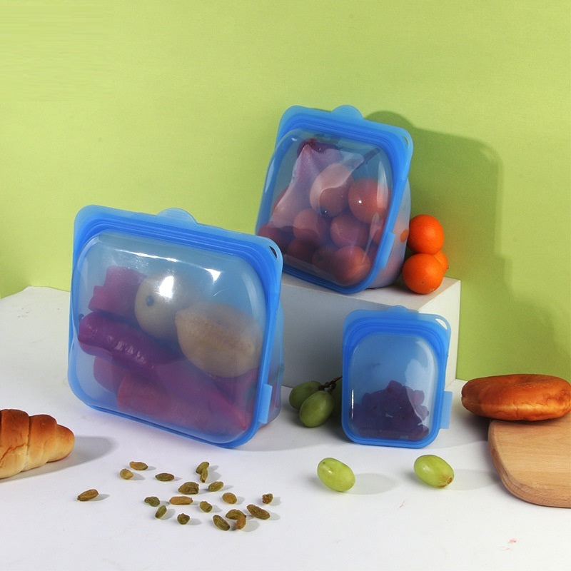 Sacchetto per la conservazione degli alimenti in gel di silice resistente alle alte temperature, per utensili da cucina.