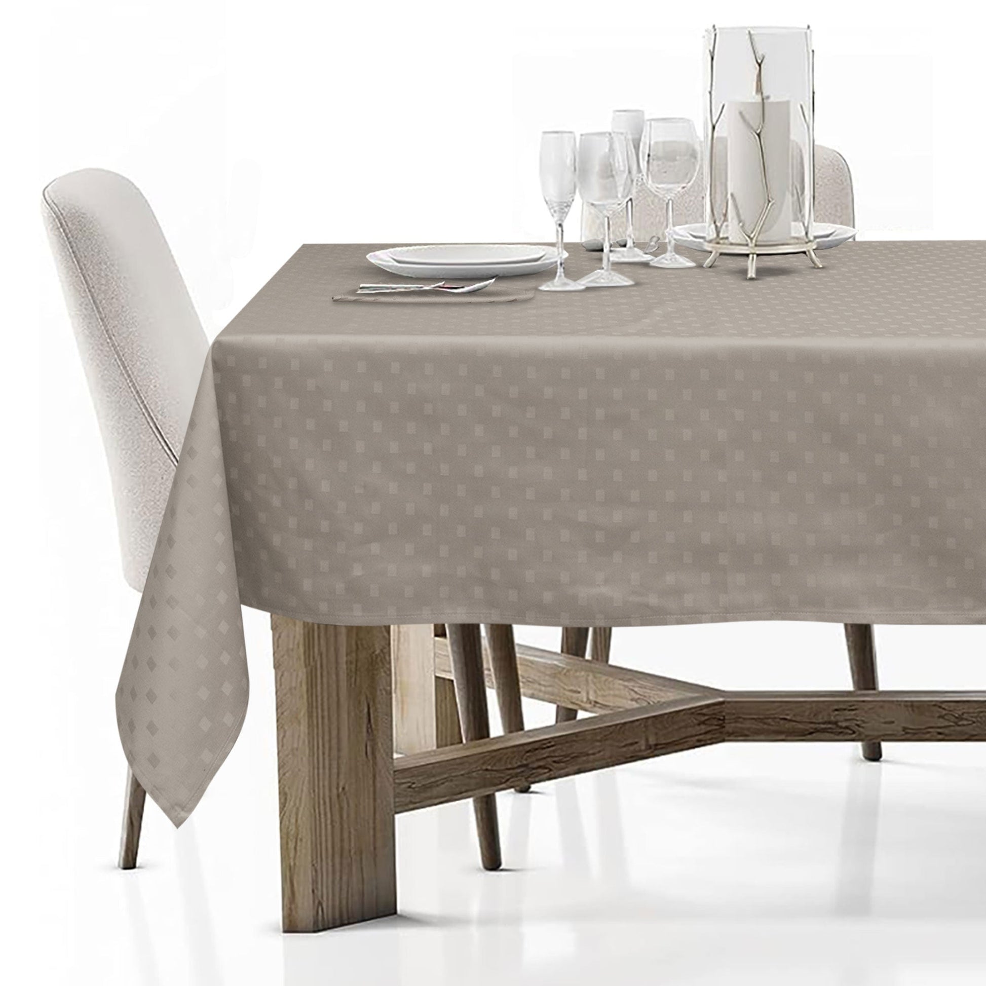 Tovaglia Servizio da Tavola + Tovaglioli 24 Posti Damina in Cotone 0544