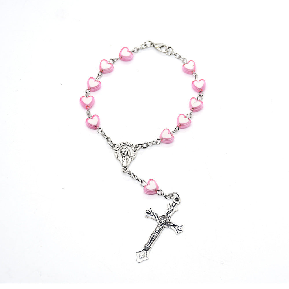 Kreuz Taufperlen Rosenkranz Armband Armband