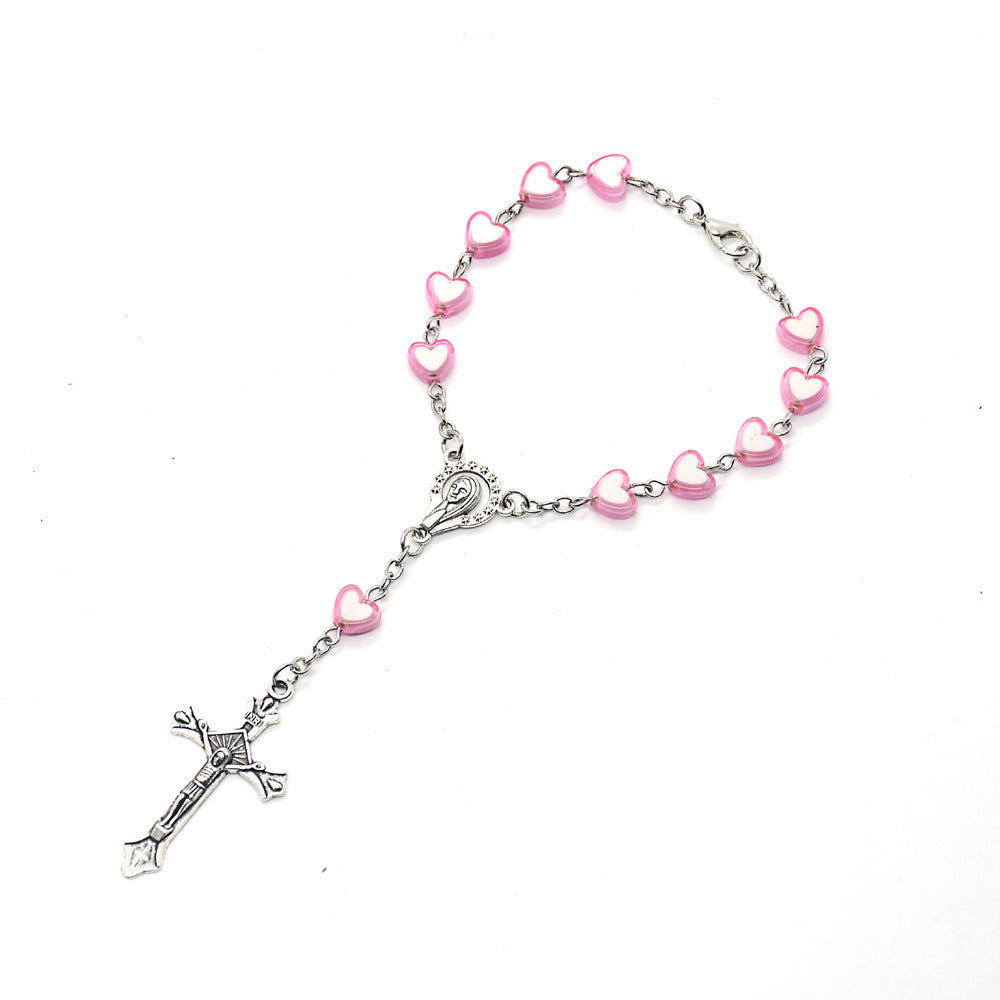 Kreuz Taufperlen Rosenkranz Armband Armband