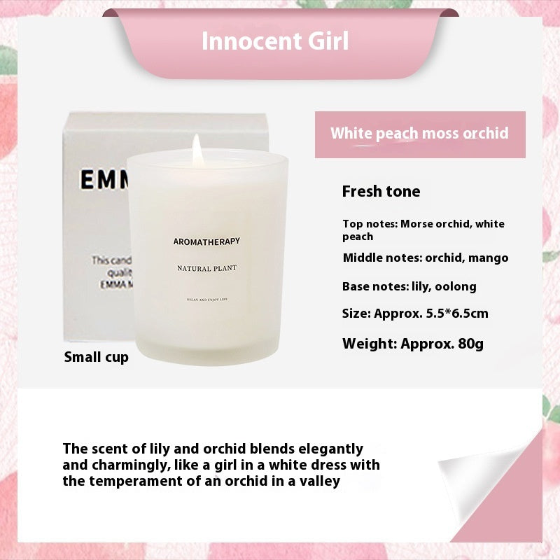 Scented Candles FIne Glass Jar Sealed With Wooden Lid