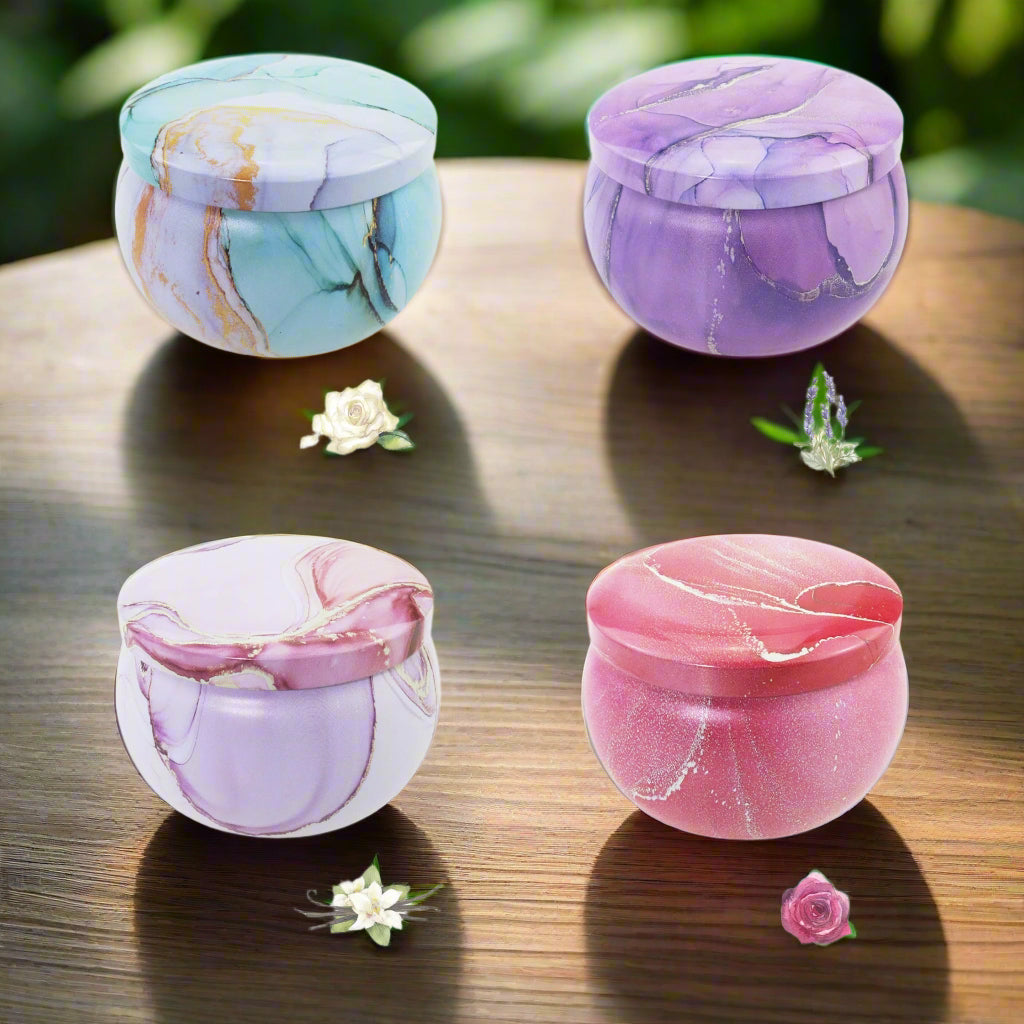 Duftkerzen, atemberaubendes Aroma, Paket mit Sprüchen, schöne Geschenkbox, 4 Stück