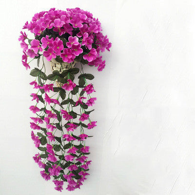 Beautiful Hanging Orchids Flocks Of  Silk Flowers