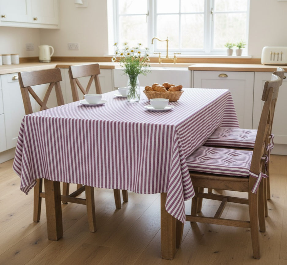 Tovaglia Lagom – Cotone Tinto Filo a Righe, hergestellt in Italien