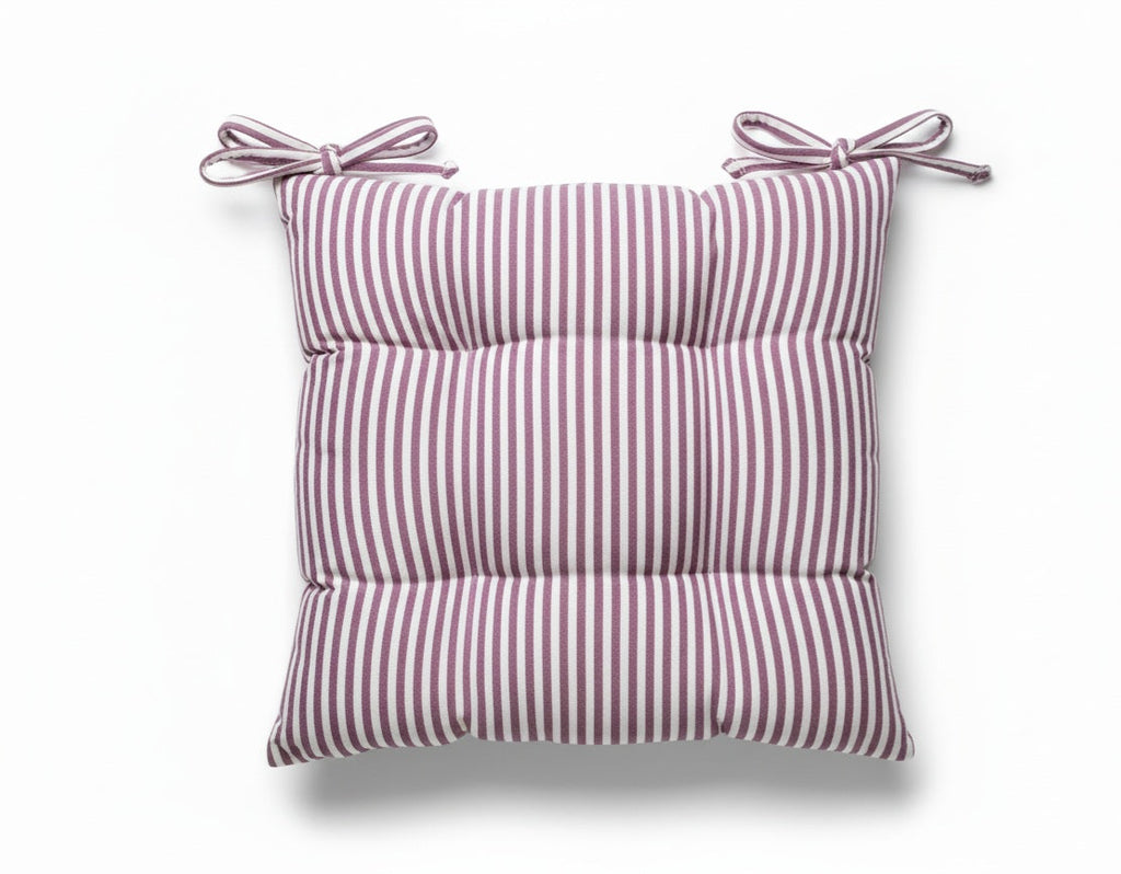Cuscino Sedia Lagom – Cotone Tinto Filo a Righe Made in Italy