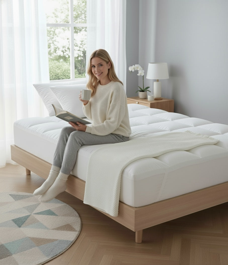 Topper Letto Analergico in Fibra di Poliestere | Imbottitura 770 gr/mq