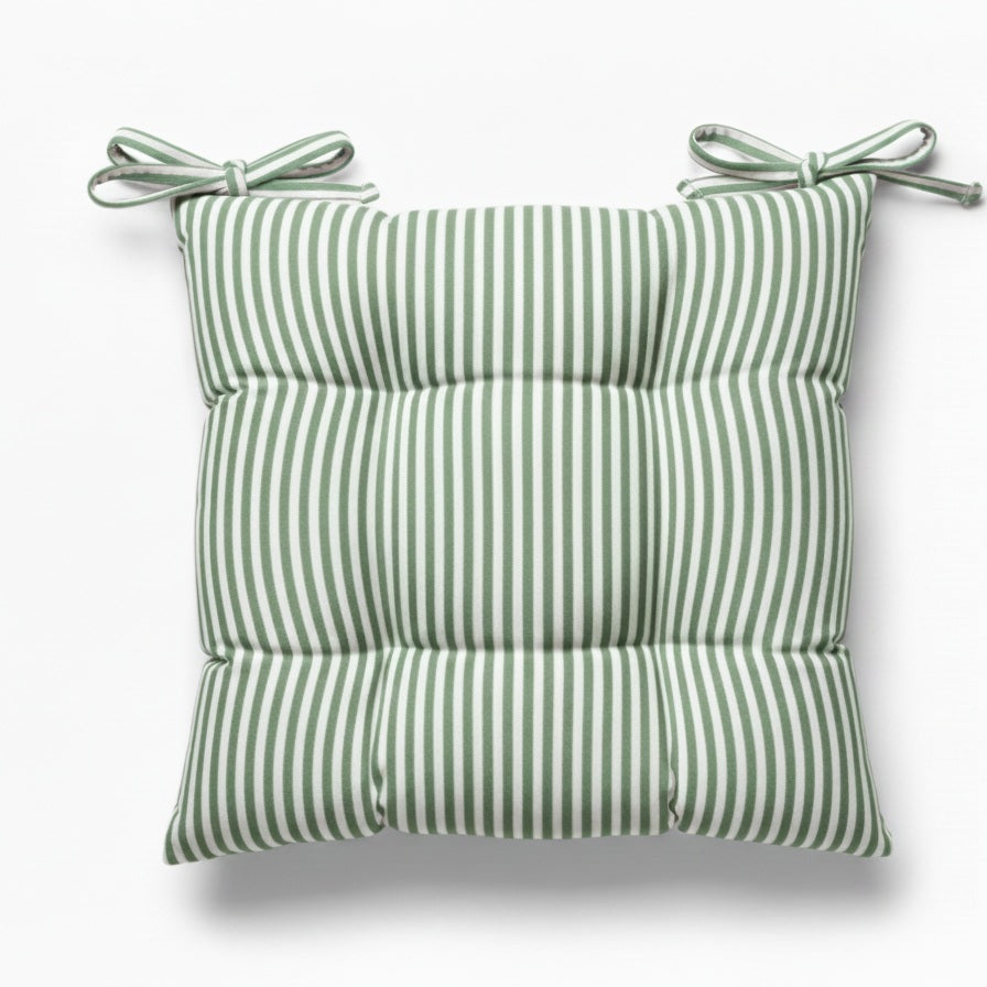 Cuscino Sedia Lagom – Cotone Tinto Filo a Righe Made in Italy