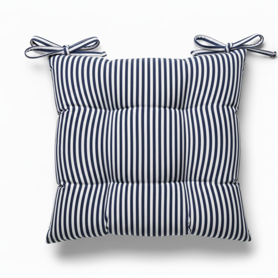 Cuscino Sedia Lagom – Cotone Tinto Filo a Righe Made in Italy