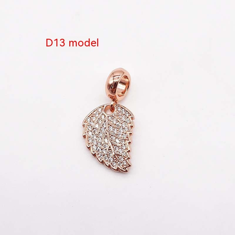 14 Karat Gold Kupferplattierung Großes Loch Spacer Bead Anhänger Charms