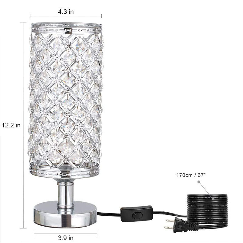 Lampada da tavolo in cristallo per camera da letto e soggiorno, nuovo design moderno.