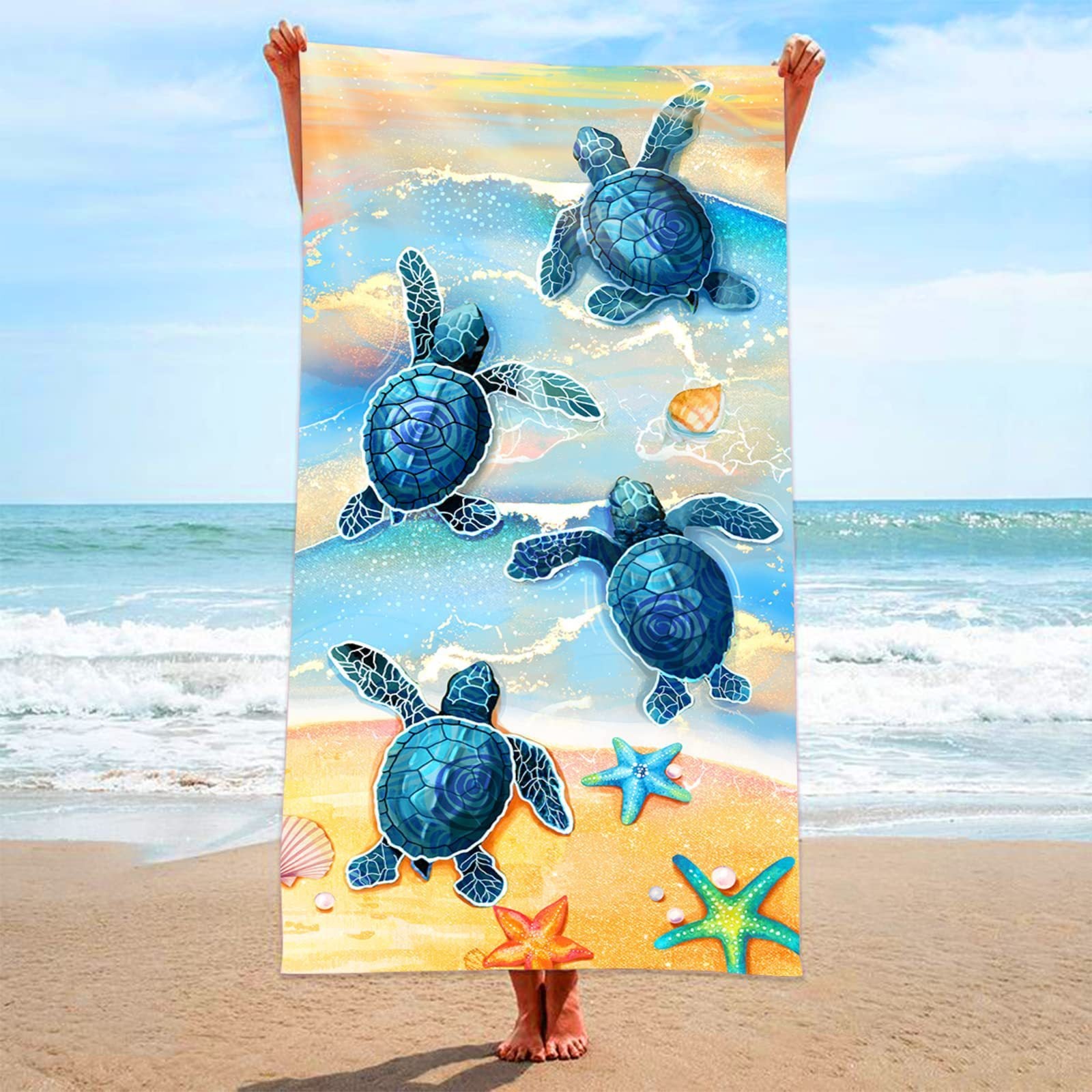 Beach Towel Bonsai Tree Turtle