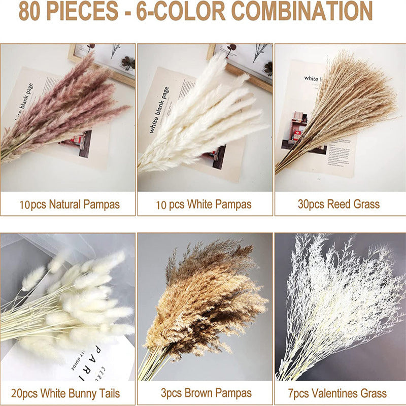 Pampas Bouquet Of Small Dried Reed Flowers