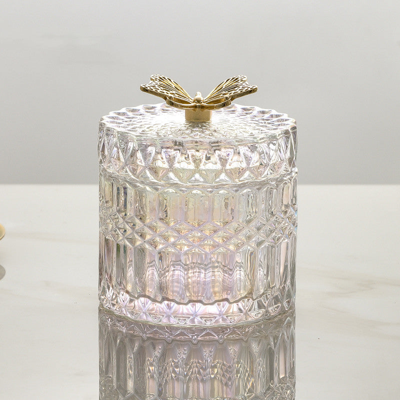 Vorratsglas aus Glas mit Schmetterling