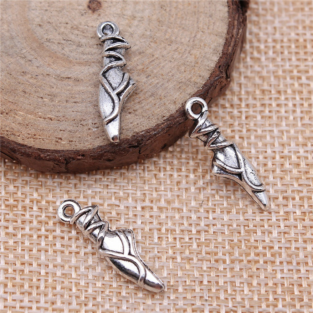 Ballerina Shoes Multi Color Charms 23x6x4mm 1.4g
