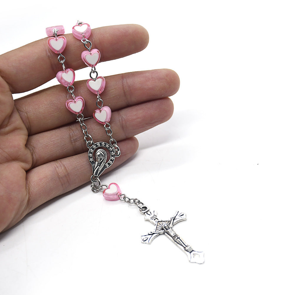 Kreuz Taufperlen Rosenkranz Armband Armband