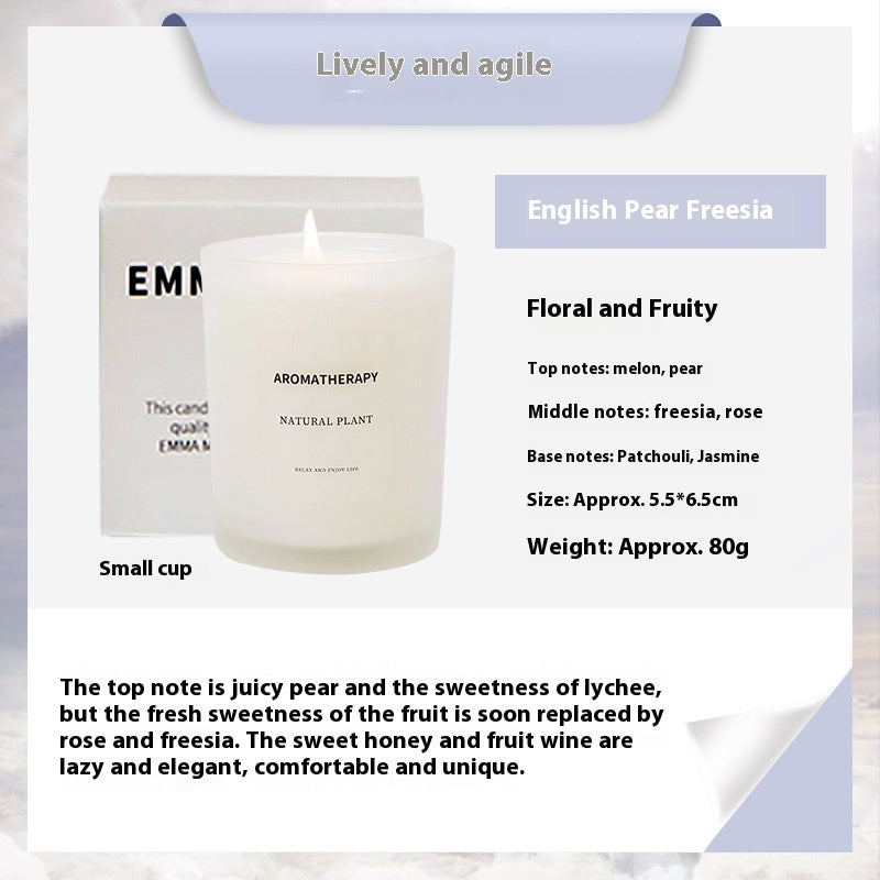 Scented Candles FIne Glass Jar Sealed With Wooden Lid