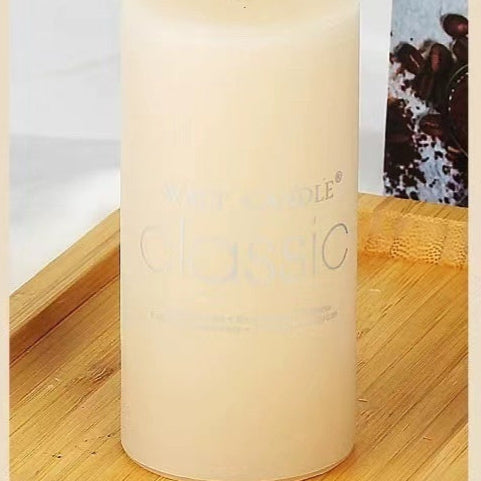 Candela profumata brillante senza fumo, cilindrica, colore, aromaterapia