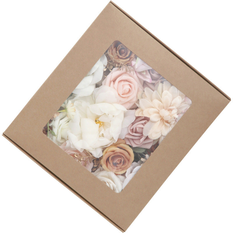 Flower Gift Box silk flower hand made.