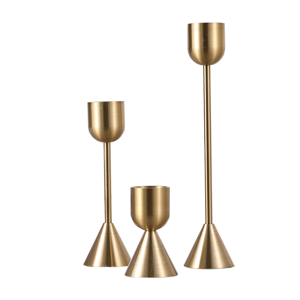 Copper Aluminum Metal Candle Holder for home or events