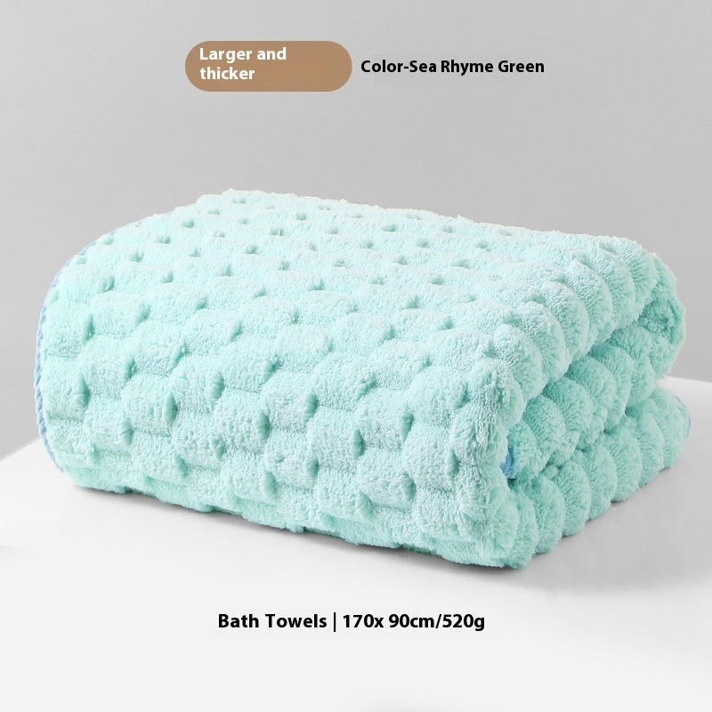 Bath Towel Drizzling Plus-sized Thick Class A Coral Fleece