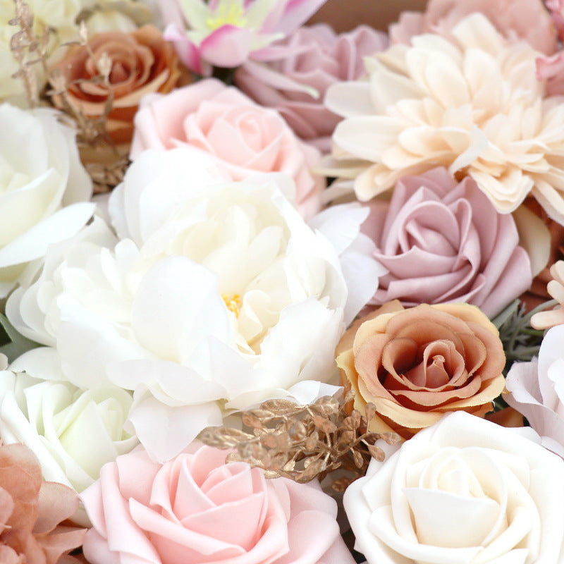 Flower Gift Box silk flower hand made.