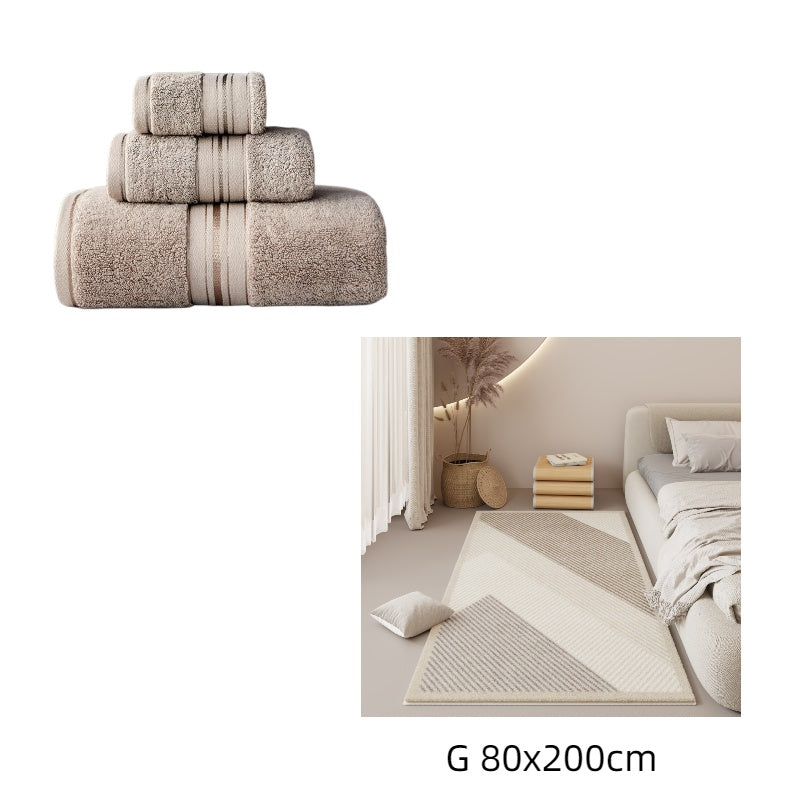Dickes Badetuch-Set aus reiner Baumwolle