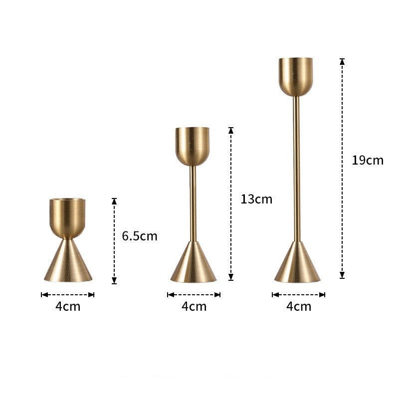 Copper Aluminum Metal Candle Holder for home or events