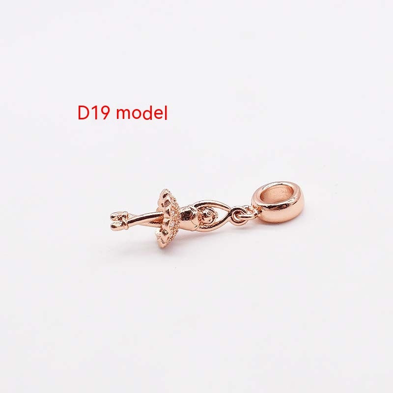 14 Karat Gold Kupferplattierung Großes Loch Spacer Bead Anhänger Charms