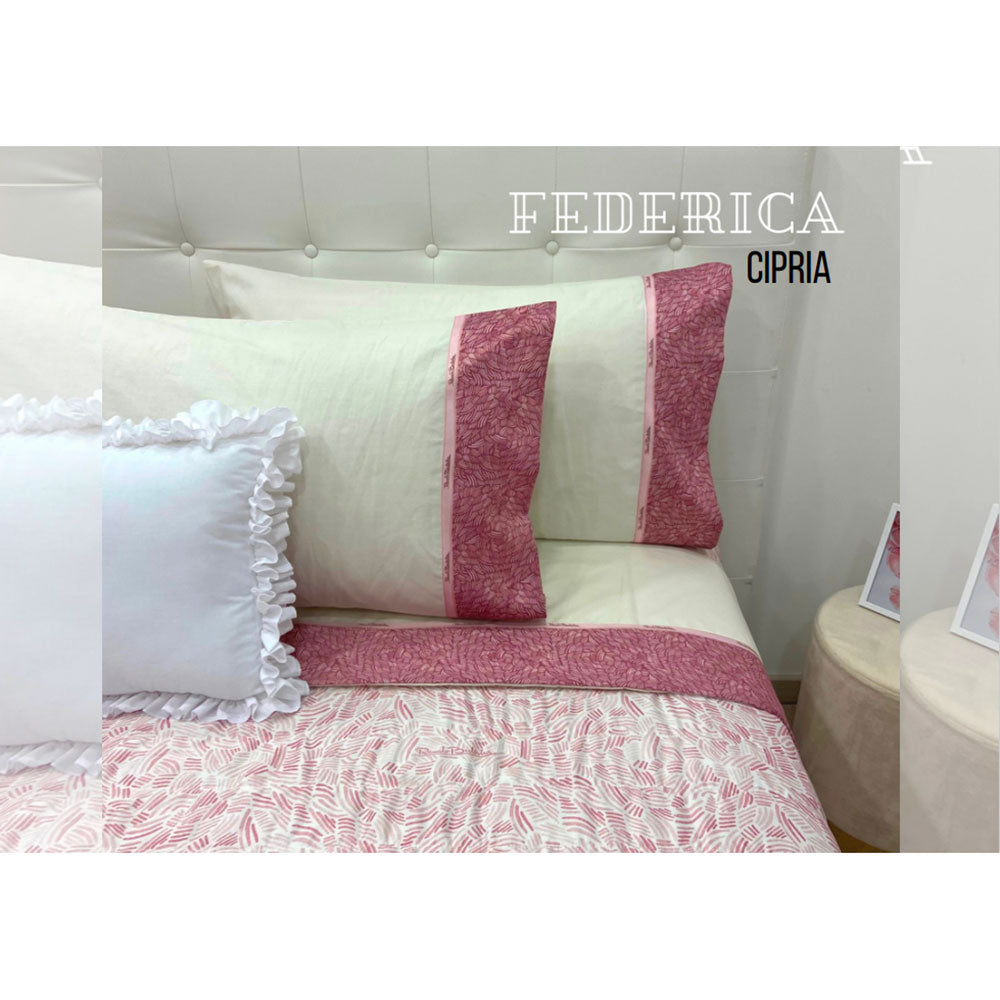 Komplettes Lenzuola in Cotone Matrimoniale Renato Balestra 2 Piazze Federica 4885