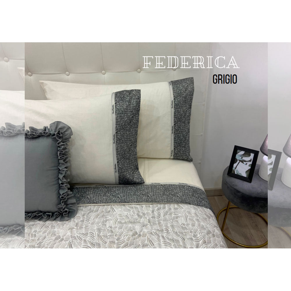 Komplettes Lenzuola in Cotone Matrimoniale Renato Balestra 2 Piazze Federica 4885