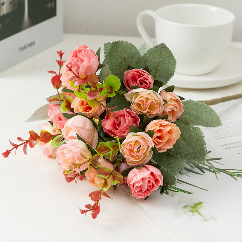 Silk Artificial Flower Rose Simulation European Diamond