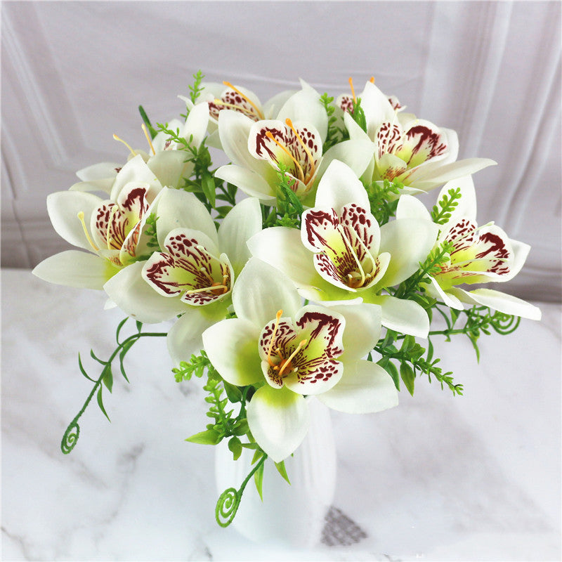 Decorative Handmade Silk Orchid Flowers