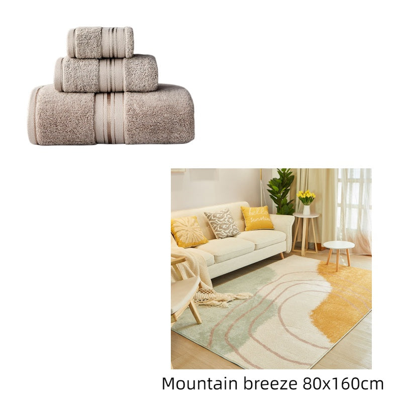 Dickes Badetuch-Set aus reiner Baumwolle