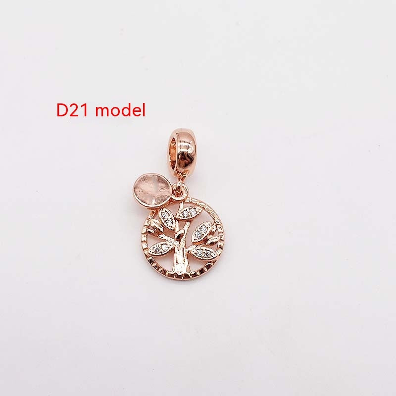 14 Karat Gold Kupferplattierung Großes Loch Spacer Bead Anhänger Charms