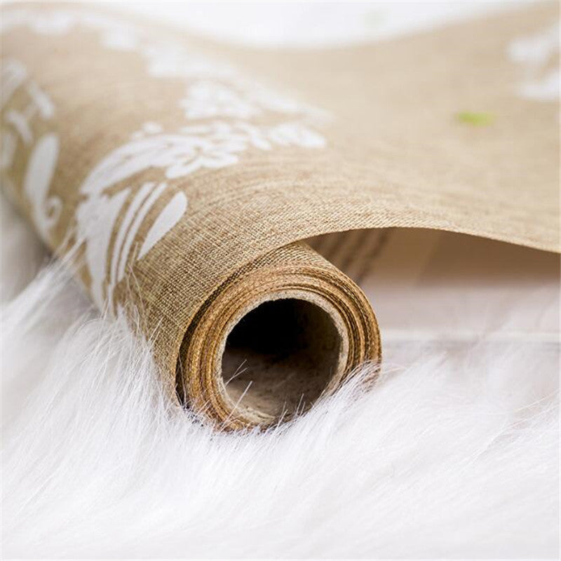 Easter Linen Table Flag Rabbit Egg Printing Cross Border