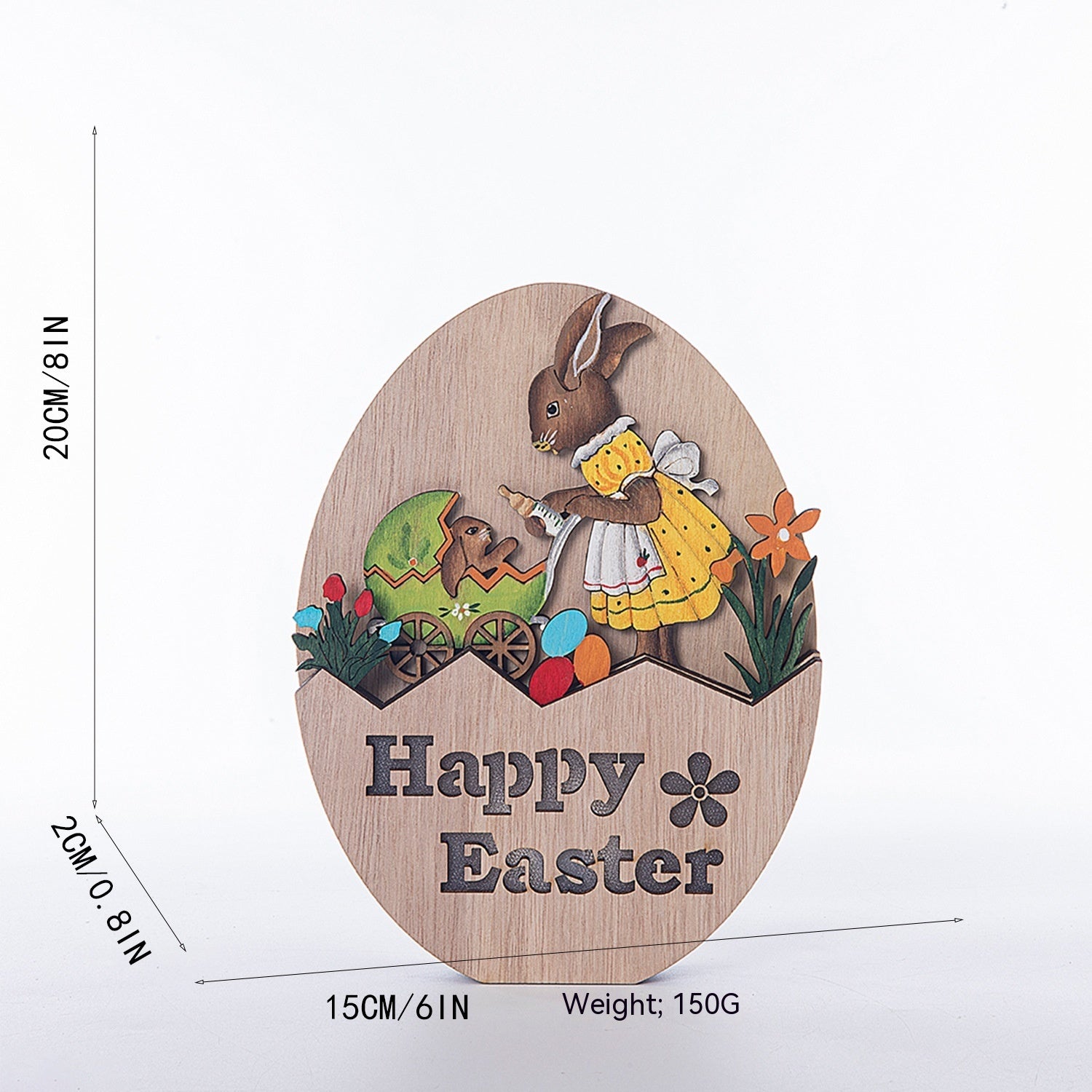 Easter Wooden Craftwork Rabbit Decoration LED