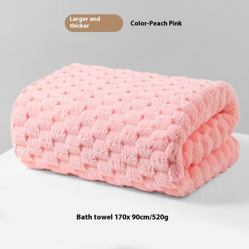 Bath Towel Drizzling Plus-sized Thick Class A Coral Fleece