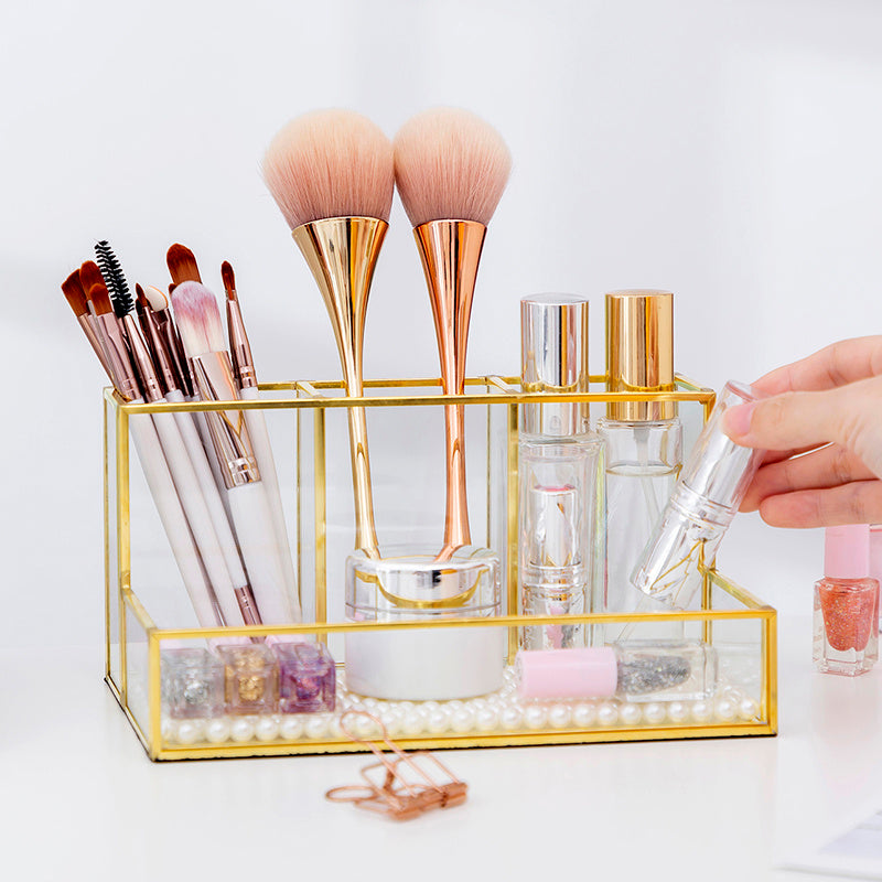 Makeup brush tool storage box