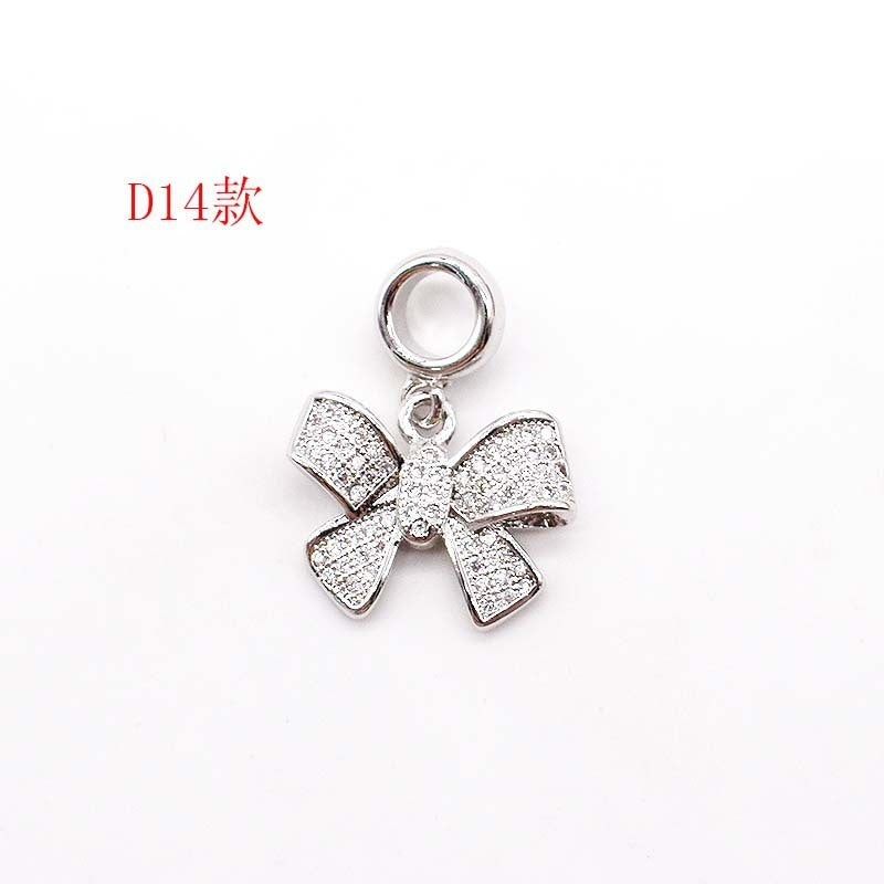 14 Karat Gold Kupferplattierung Großes Loch Spacer Bead Anhänger Charms