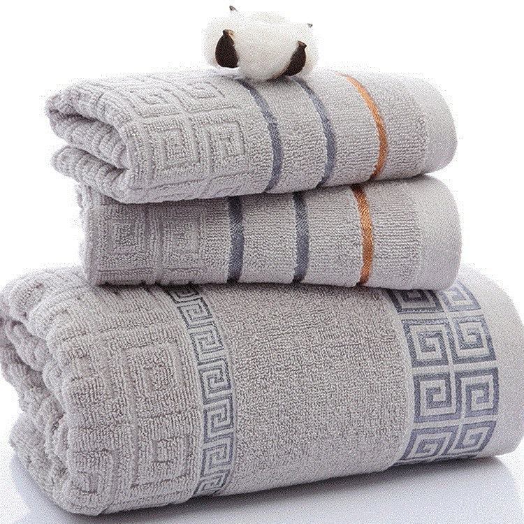 Dreiteiliges Handtuchset aus Baumwolle