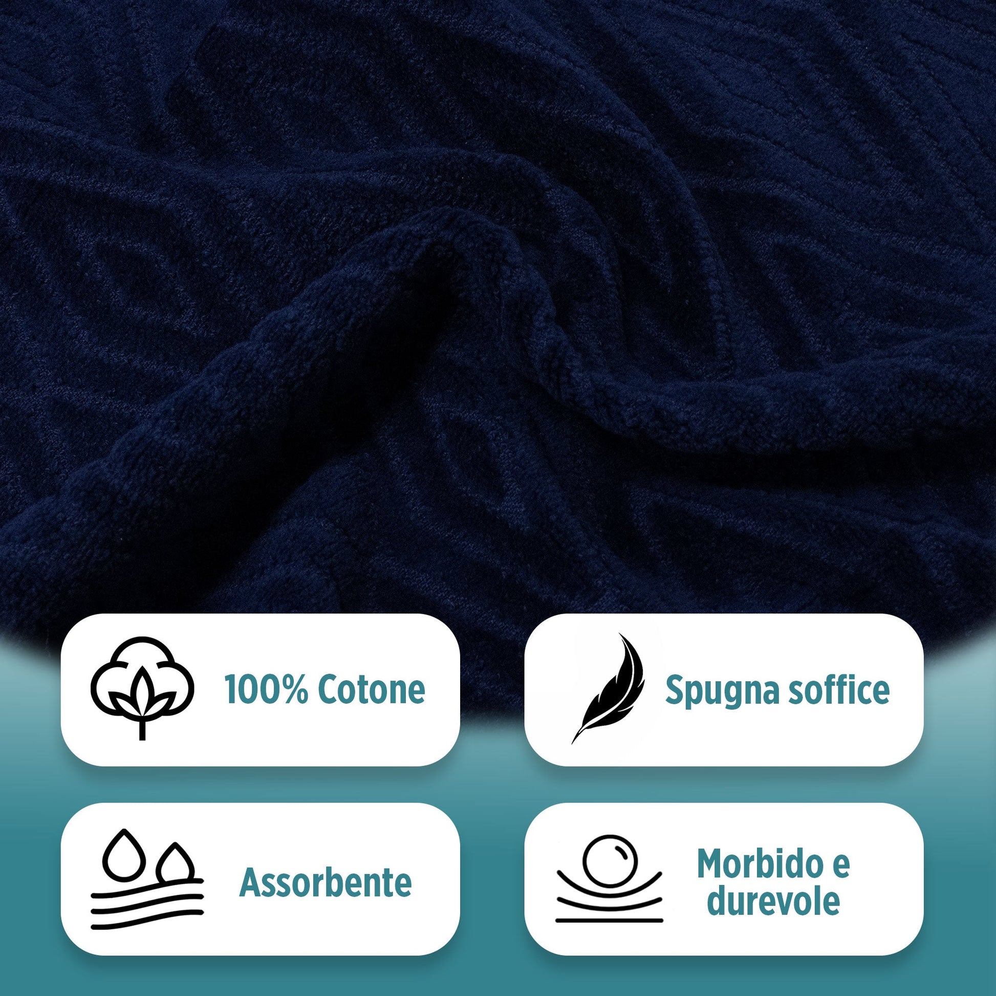 Completo bagno asciugamani accappatoi set uomo donna in spugna di cotone 7121