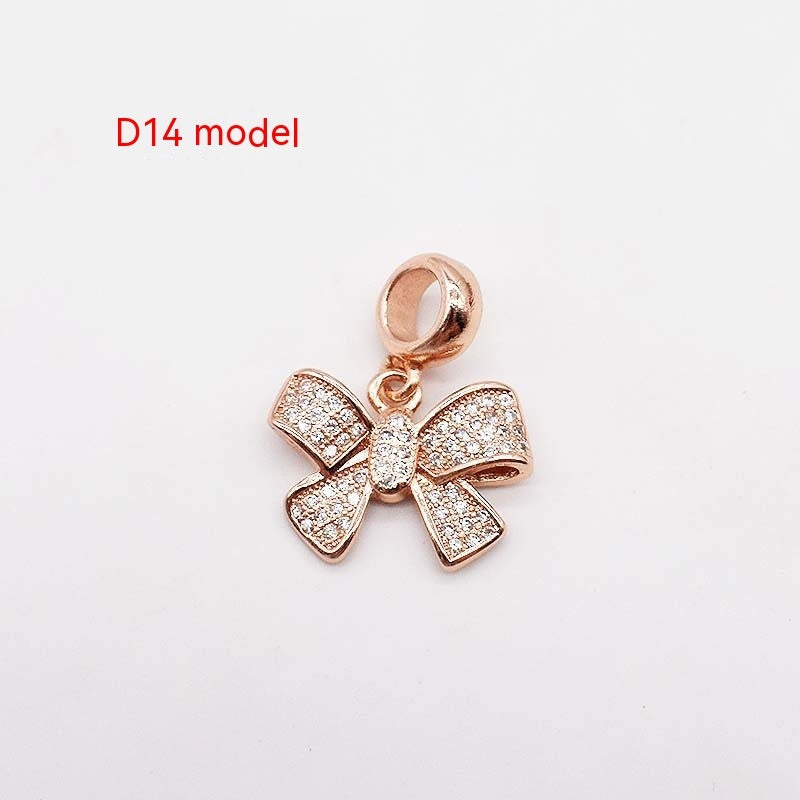 14 Karat Gold Kupferplattierung Großes Loch Spacer Bead Anhänger Charms