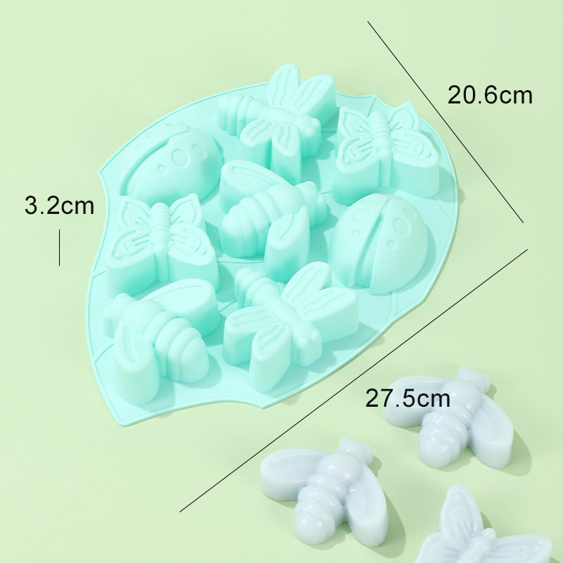 Silicone Cake Mold Porous Insect Butterfly Easter Chocolate Mold DIY Baking Mold