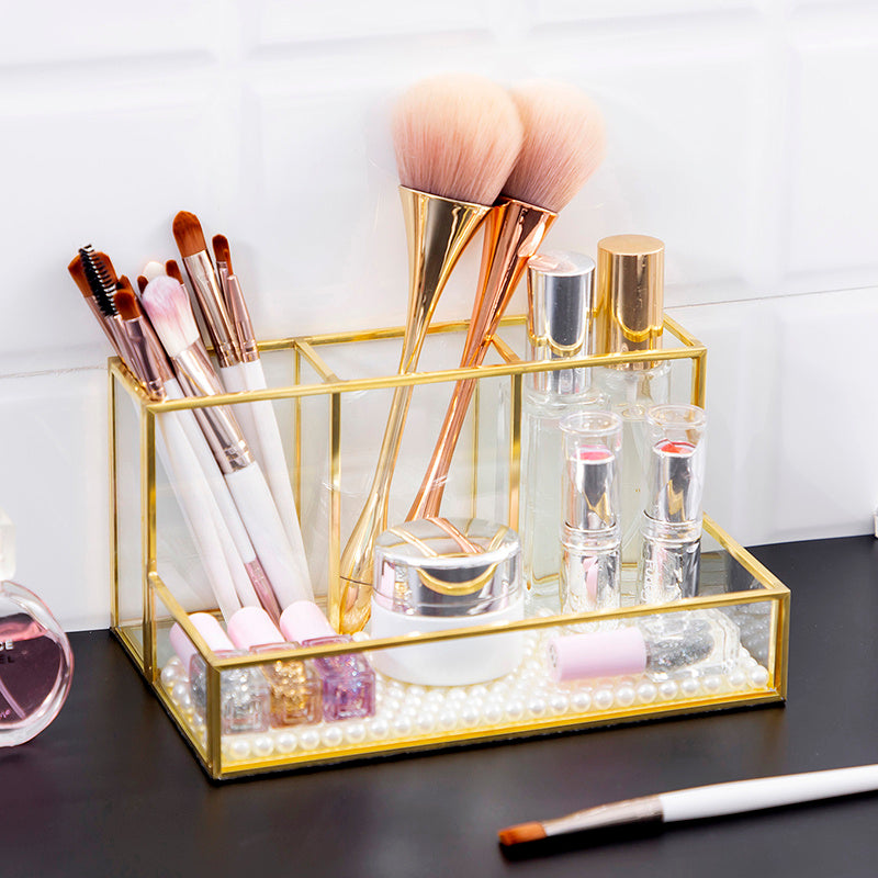 Makeup brush tool storage box
