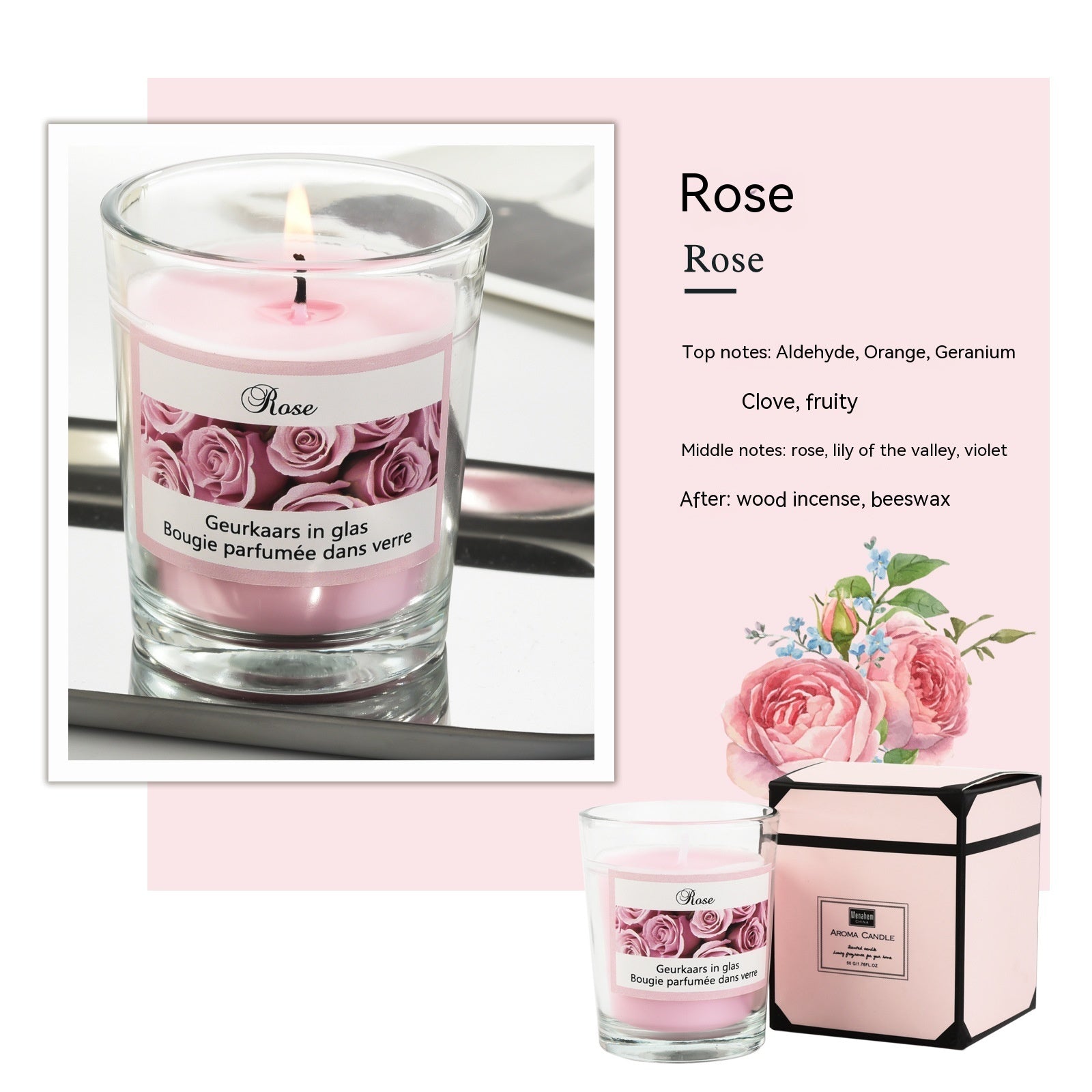 Kerzen Aromatherapie Glas Romantischer Duft