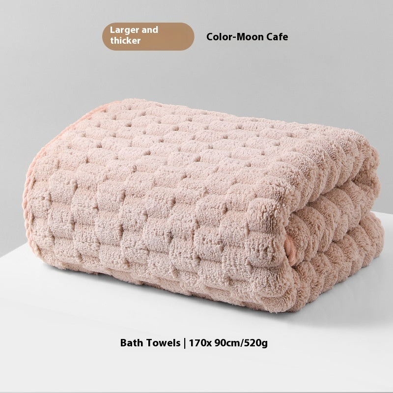 Bath Towel Drizzling Plus-sized Thick Class A Coral Fleece