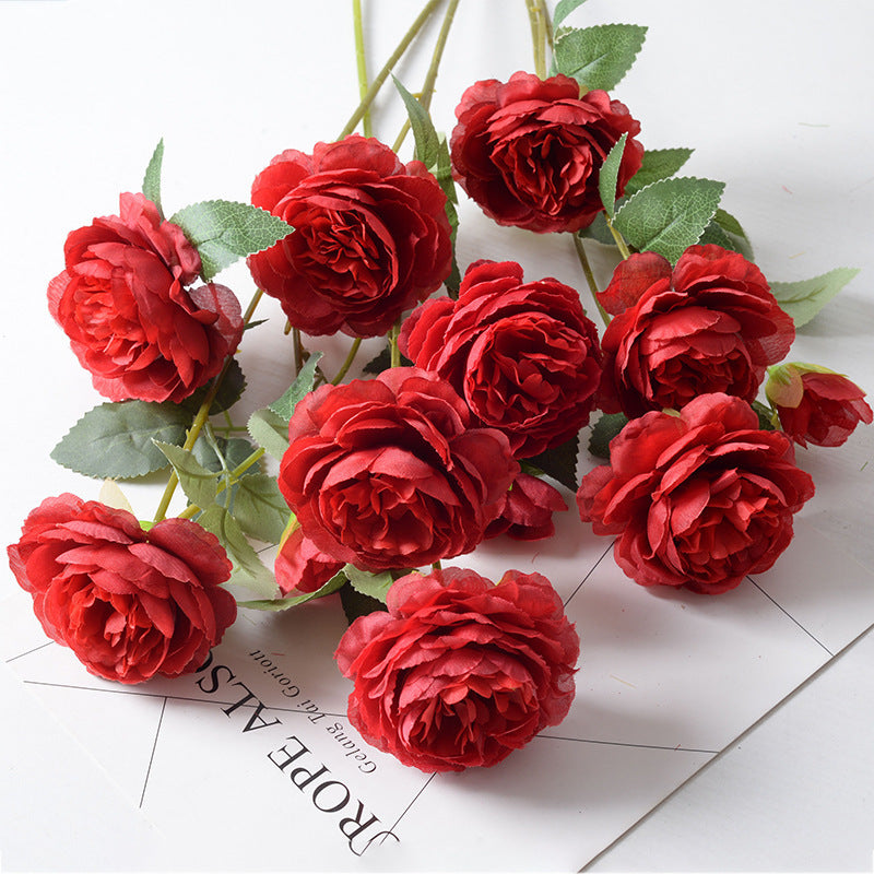 Decoration Silk Peony Flowers