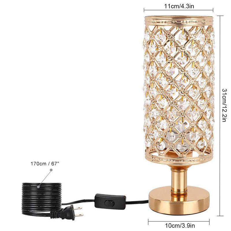 Lampada da tavolo in cristallo per camera da letto e soggiorno, nuovo design moderno.
