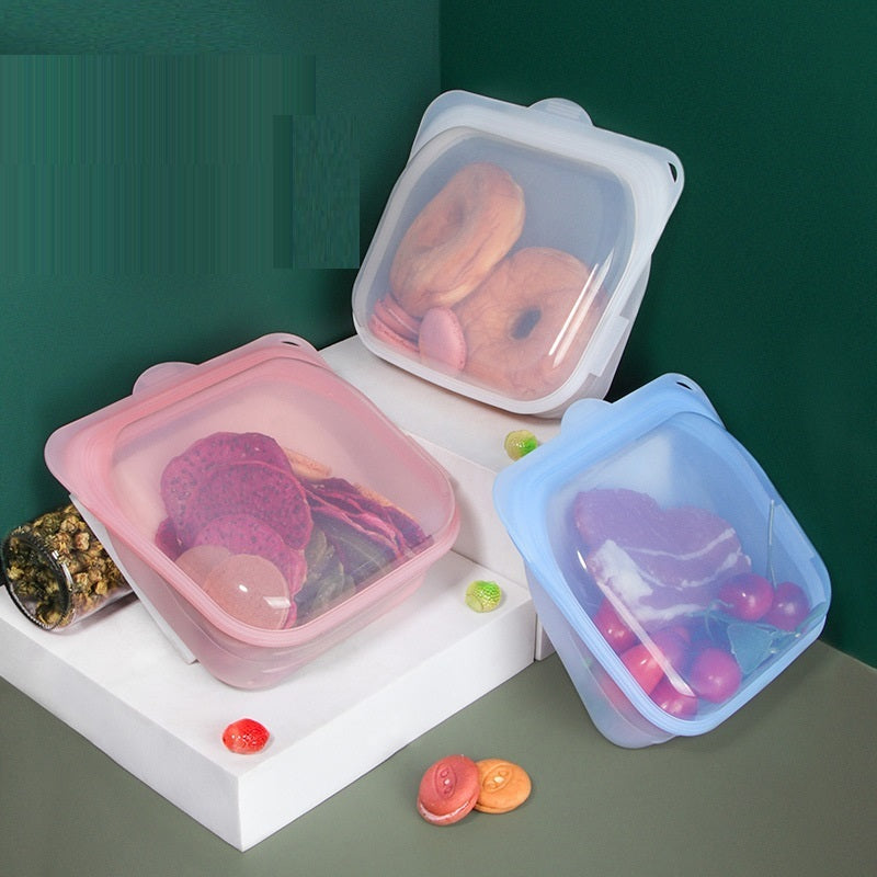 Sacchetto per la conservazione degli alimenti in gel di silice resistente alle alte temperature, per utensili da cucina.