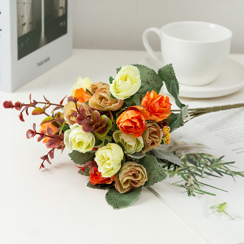 Silk Artificial Flower Rose Simulation European Diamond